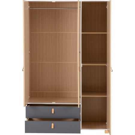 3 Door Wardrobes | 3 Door Wardrobe With Mirror | Brixton Beds