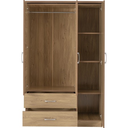 3 Door Wardrobes | 3 Door Wardrobe With Mirror | Brixton Beds