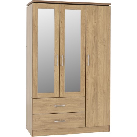 3 Door Wardrobes | 3 Door Wardrobe With Mirror | Brixton Beds