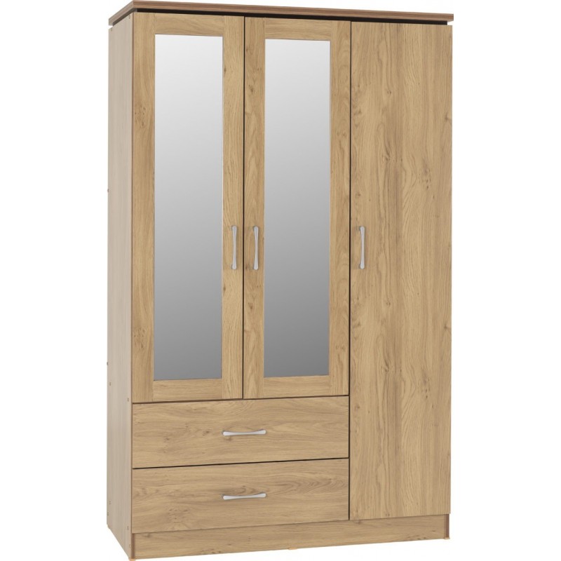 3 Door Wardrobes | 3 Door Wardrobe With Mirror | Brixton Beds