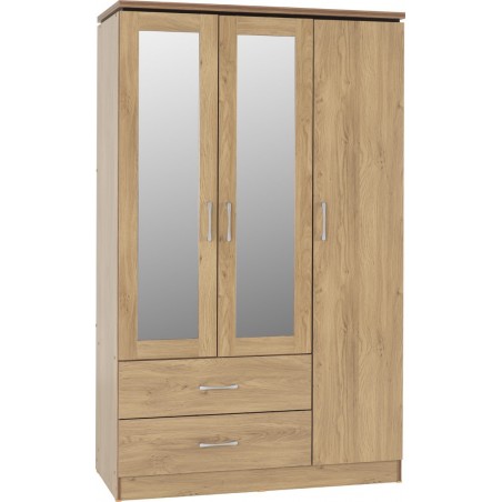 3 Door Wardrobes | 3 Door Wardrobe With Mirror | Brixton Beds