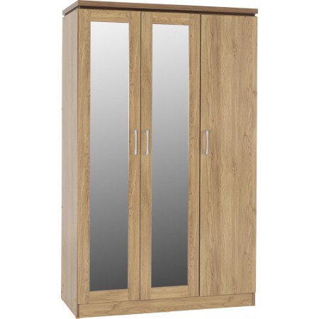 3 Door Wardrobes | 3 Door Wardrobe With Mirror | Brixton Beds