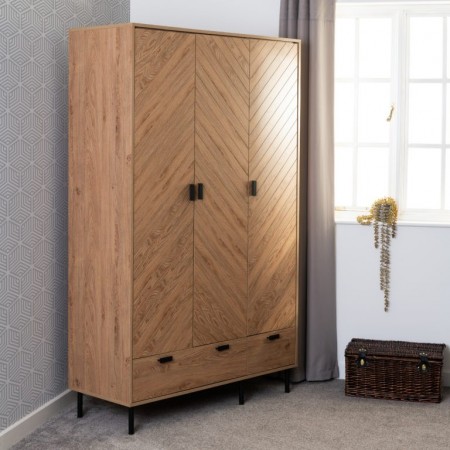 3 Door Wardrobes | 3 Door Wardrobe With Drawers | Brixton Beds