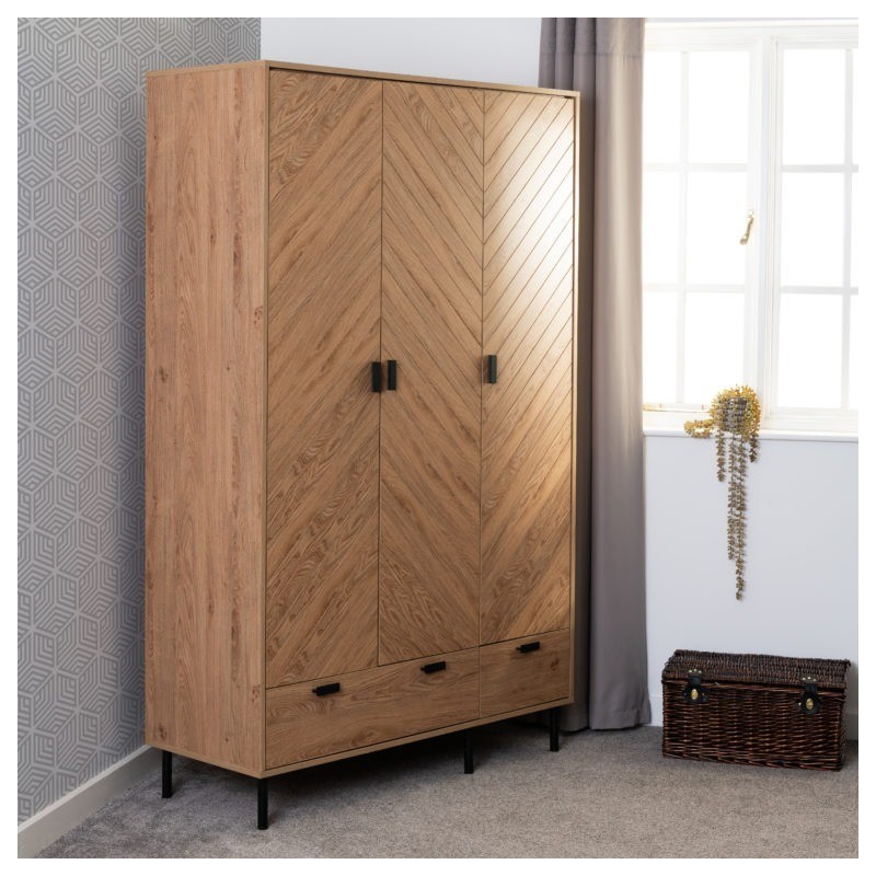 3 Door Wardrobes | 3 Door Wardrobe With Drawers | Brixton Beds