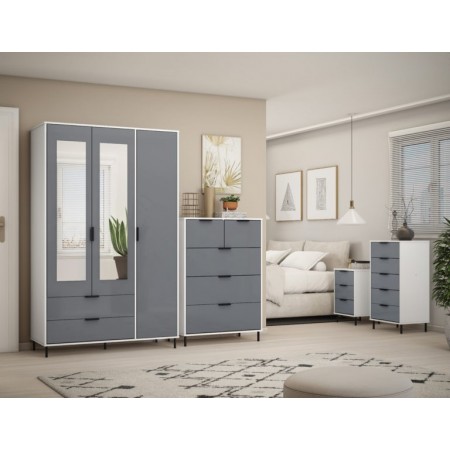 3 Door Wardrobes | 3 Door Wardrobe With Mirror | Brixton Beds