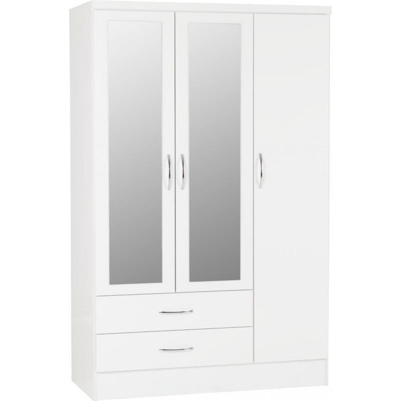 3 Door Wardrobes | 3 Door Wardrobe With Mirror | Brixton Beds