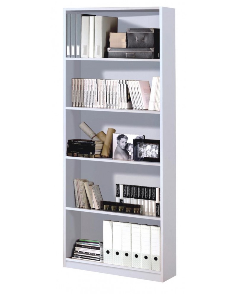 Arctic Book Shelf 5 Shelves High Shine White