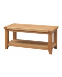 Acorn Solid Oak Coffee Table With Shelf
