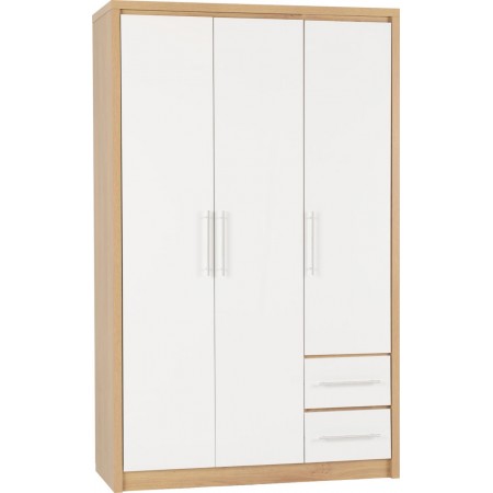 3 Door Wardrobes | 3 Door Wardrobe With drawer | Brixton Beds