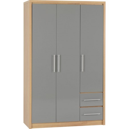 3 Door Wardrobes | 3 Door Wardrobe With drawer | Brixton Beds