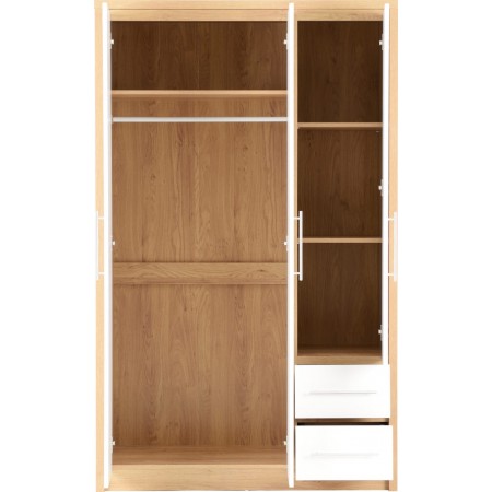 3 Door Wardrobes | 3 Door Wardrobe With drawer | Brixton Beds