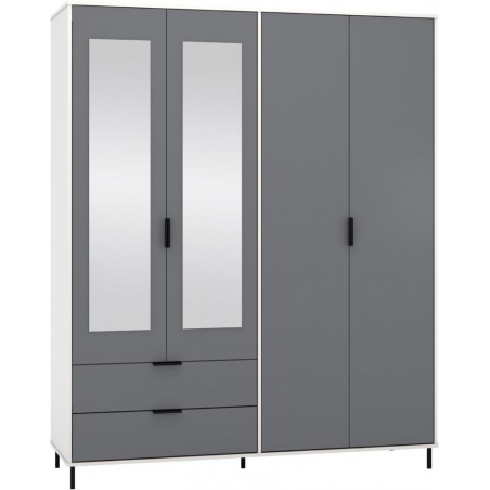 4 Door Wardrobe | 4 Door Wardrobes with mirror | Brixton Beds