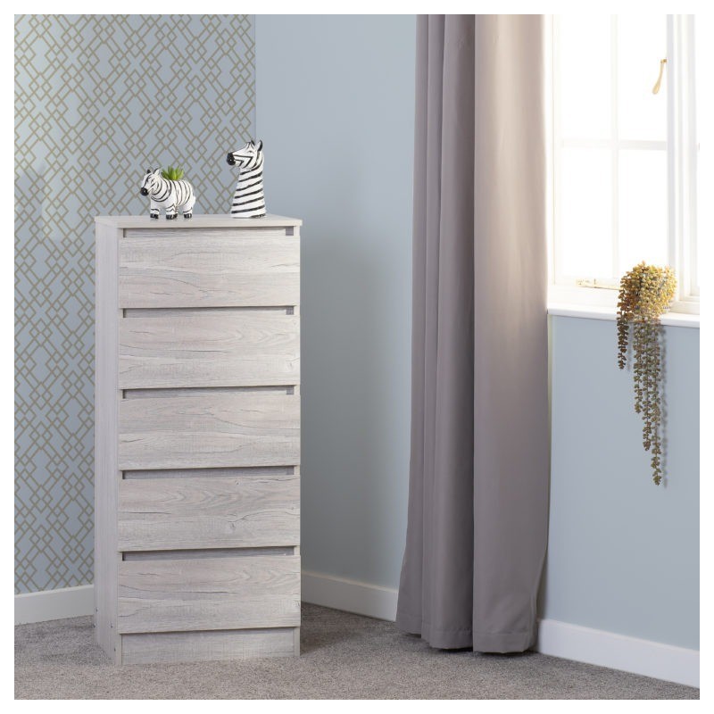 5 Drawer Chests | Narrow chest of drawers | Brixton Beds