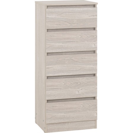 5 Drawer Chests | Narrow chest of drawers | Brixton Beds