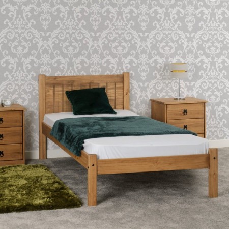 Pine wood double bed | Wood Single Bed frame | Brixton Beds