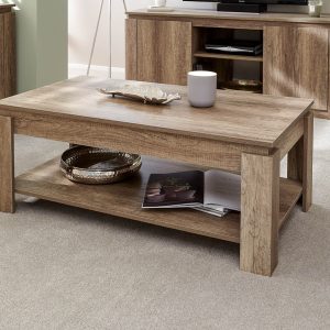 Canyon Coffee Table with Shelf Oak