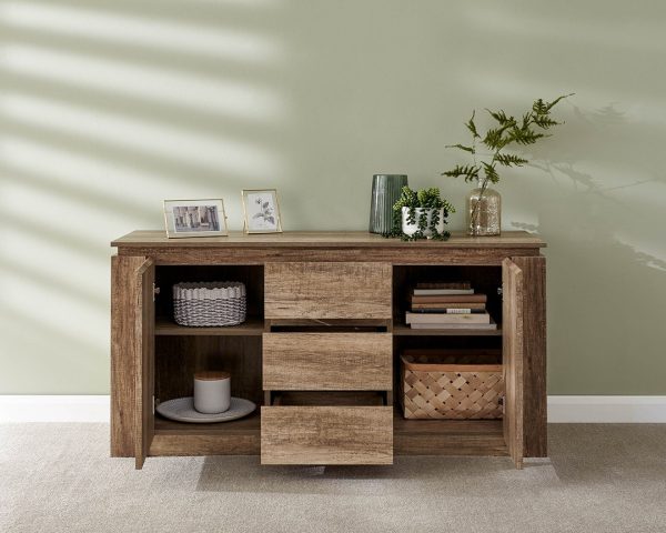 Canyon 2 Door 3 Drawer Sideboard Oak