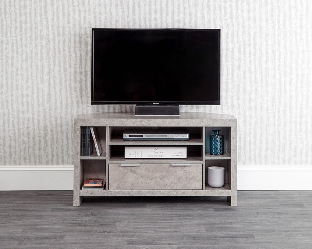 Bloc Corner TV Unit Concrete