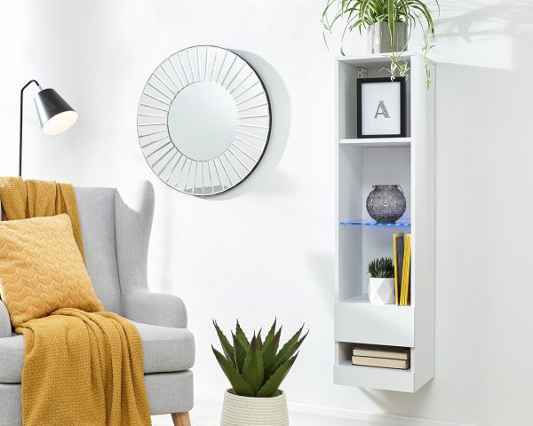 Galicia Wall Mounted Tall Shelving Unit