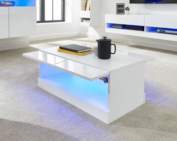 Galicia LED Lift Up Coffee Table