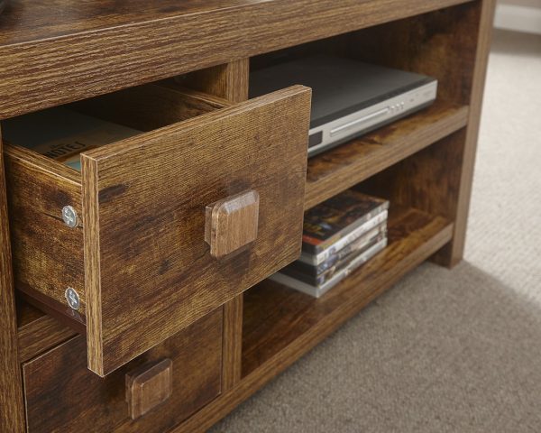 Jakarta 2 Drawer TV Unit Mango Wood Grain