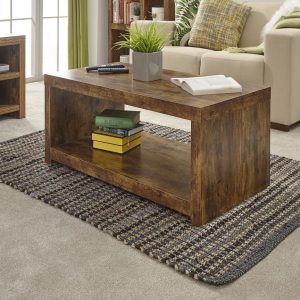 Wooden Coffee Table with Shelf