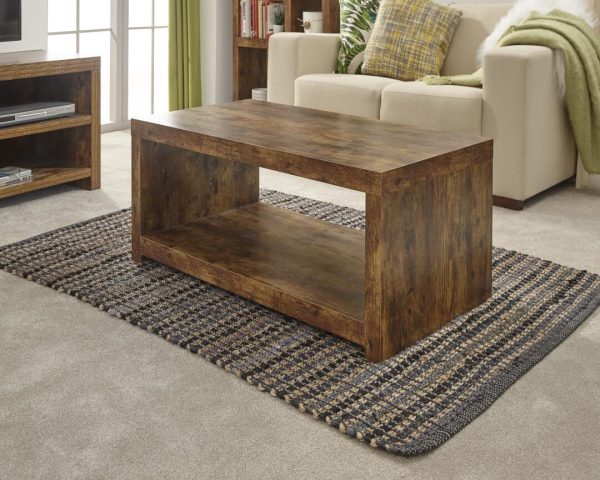 Jakarta Coffee Table with Shelf Mango Wood Grain