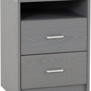 Felix 2 Drawer Bedside Grey