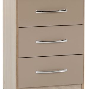 Nevada 3 Drawer Bedside