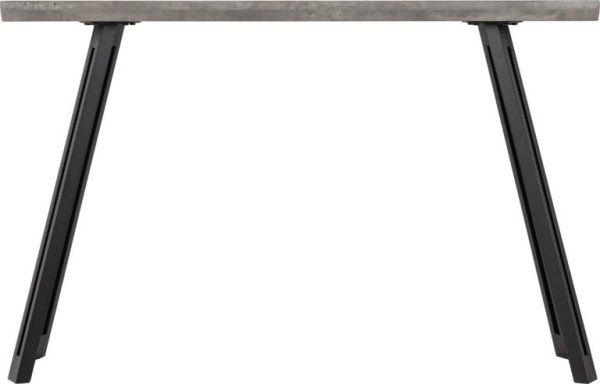 Quebec Wave Edge Console Table Concrete Effect/Black