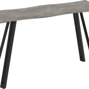 Quebec Wave Edge Console Table Concrete Effect/Black