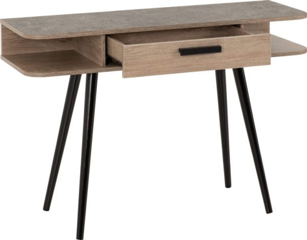 Saxton 1 Drawer Console Table Mid Oak Effect/Grey