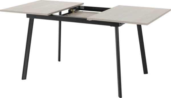 Avery Extending Dining Table Concrete/Grey Oak Effect/Black