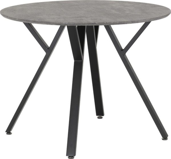 Round Dining Table Concrete Effect