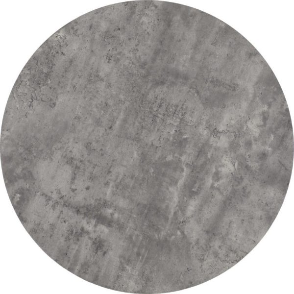 Athens Round Dining Table Concrete Effect/Black