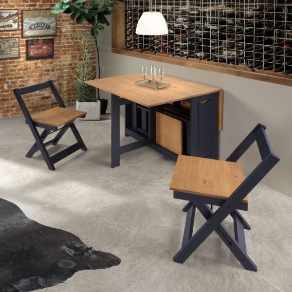 Santos Butterfly Dining Set Distressed Waxed Pine