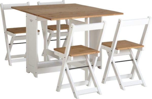 Santos Butterfly Dining Set Distressed Waxed Pine