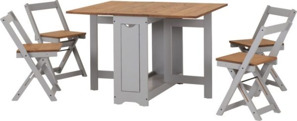 Santos Butterfly Dining Set Distressed Waxed Pine