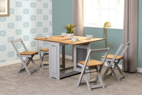 Santos Butterfly Dining Set Distressed Waxed Pine