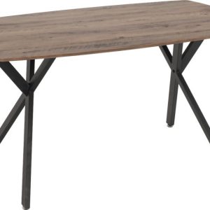 Athens Rectangular Dining Table Medium Oak Effect/Black