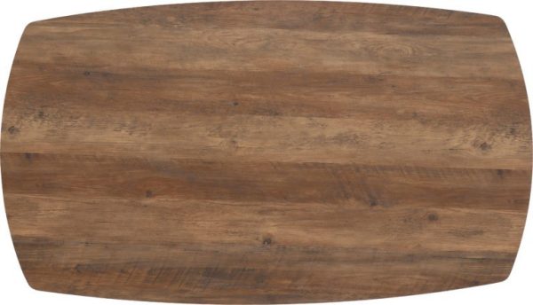 Athens Rectangular Dining Table Medium Oak Effect/Black