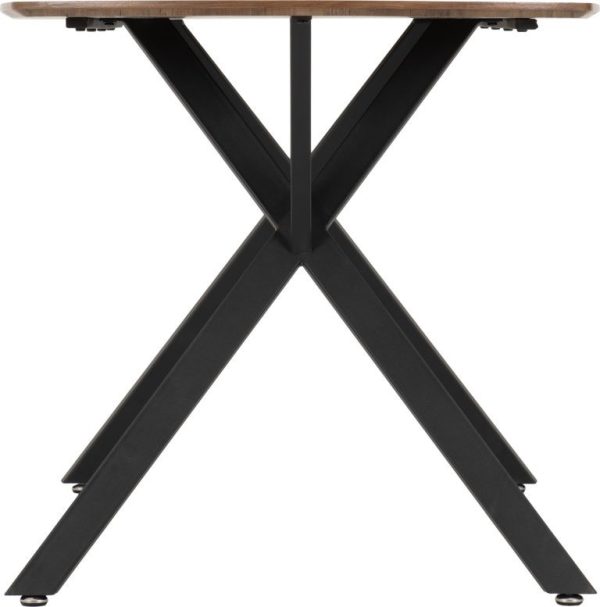 Athens Rectangular Dining Table Medium Oak Effect/Black