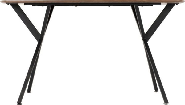 Athens Rectangular Dining Table Medium Oak Effect/Black