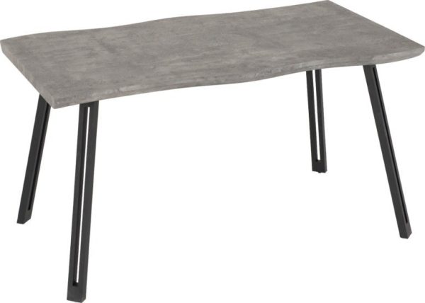 Wave Edge Dining Table Black