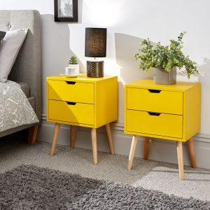 Pair of 2 x Nyborg 2 Drawer Bedside