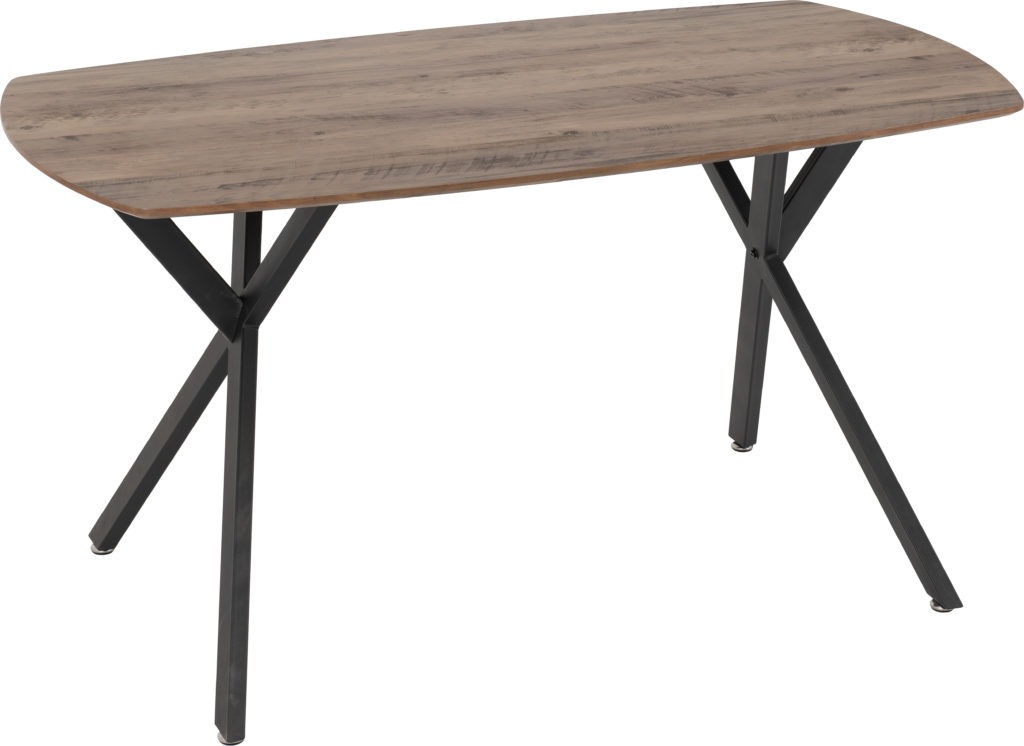 Athens Rectangular Dining Table Medium Oak Effect/Black