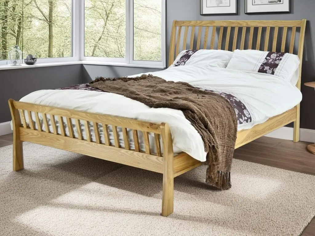 Shaker Style Solid Oak Wooden Bed