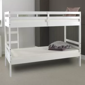 Kids Wooden Bunk Bed White